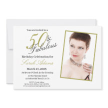 Modern 50 och Fabulous Guld Birthday Photo