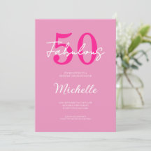 Modern 50 och fantastisk rosa 50-årsfest
