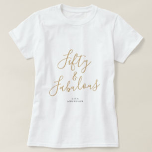 Modern 50 snyggt anpassat namn 50:e födelsedagsgåv t shirt