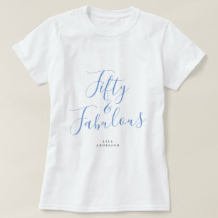 Modern 50 snyggt anpassat namn 50:e födelsedagsgåv t shirt