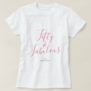 Modern 50 snyggt anpassat namn 50:e födelsedagsgåv t shirt