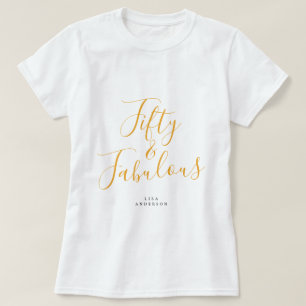 Modern 50 snyggt anpassat namn 50:e födelsedagsgåv t shirt