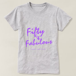 Modern 50 snyggt anpassat namn 50:e födelsedagsgåv t shirt