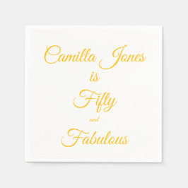 Modern, 50th Birthday custom napkin Pappersservett