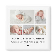 Modern 5 bilder på rutnät Födelse Tillkännagivande