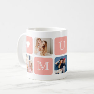 Modern 5-bilds "Mamma" mugg