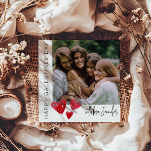 Modern 5-bildskollage Galentines Day Julkort