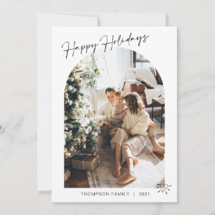Modern 5 Foto Hjärta Glad Jul Båge Julkort