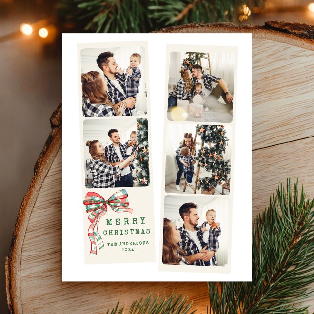 Modern 5-foto Julcollage  Helg Vykort (Skapare uppladdad)