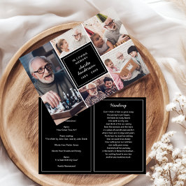 Modern 5-foto minnesgudstjänst för avliden / minne program