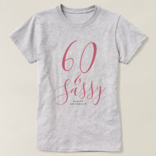 Modern 60-årsjubileum Rosa Namn 60-dagarsgåva T Shirt