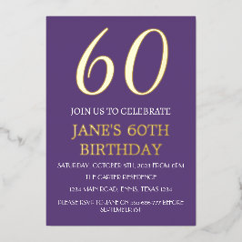 Modern 60:e födelsedagstidskodexen Lila Gold Foil