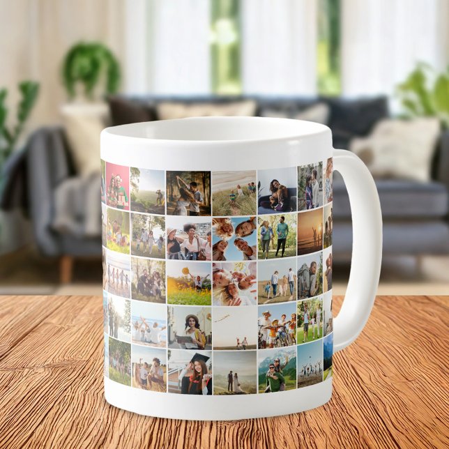 Modern 60 fotokollage kaffemugg (Skapare uppladdad)