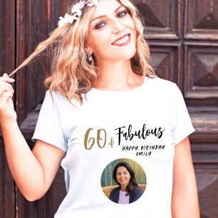 Modern 60 och Fabulöst foto 60:e födelsedagen T Shirt