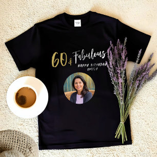 Modern 60 och Fabulöst foto 60:e födelsedagen T Shirt