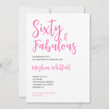Modern 60 och fantastisk rosa 60-årsfest