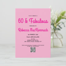 Modern 60 och fantastisk rosa 60-årsfest