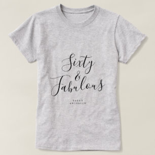 Modern 60 snyggt anpassat namn 60:e födelsedagsgåv t shirt