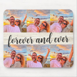 Modern 6 Photo Collage Anpassningsbar Monogram Musmatta