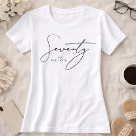 Modern 70 and Fabulous 70th Birthday Party  T Shirt