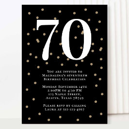Modern 70:e Födelsedagsfest inbjudan