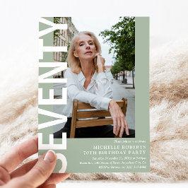 Modern 70:e Födelsedagsfesten av 70-årsjubileet-fo Inbjudningar