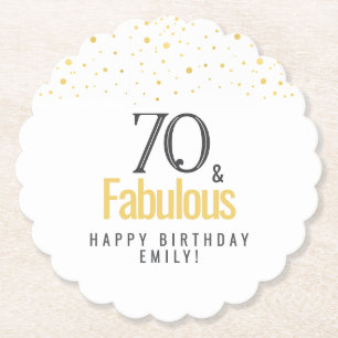 Modern 70 och Fabulous Birthday Underlägg Papper