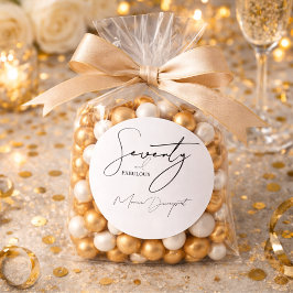 Modern 70 och fantastisk 70-årsfest  runt klistermärke