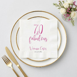 Modern 70 och fantastisk Namn Datum 70-årsdag Pappersservett