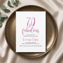 Modern 70 och fantastisk rosa 70-årsfest