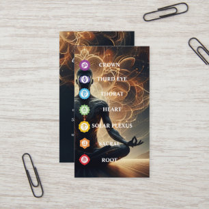 Modern 7 Chakras Symbol Visitkort