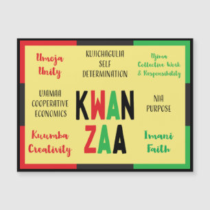 Modern 7 Principer Grönt Red Black Kwanzaa