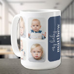 Modern 8-foto kaffemugg<br><div class="desc">Dina favoritfoton på 8 och din anpassning till blått (eller något färg) skapar mugg för dig själv,  mors dag,  fars dag eller vid något särskilt tillfälle.</div>