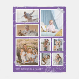 Modern 8-fotokollage Family Fleece Blanket
