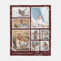 Modern 8 Photo Collage Happy thanksgiving