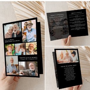 Modern 9-foto-i-flytande minnesfält, uppfälld begr program