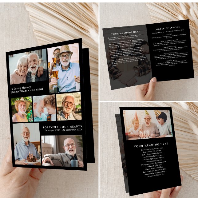 Modern 9-foto-i-flytande minnesfält, uppfälld begr program (Skapare uppladdad)