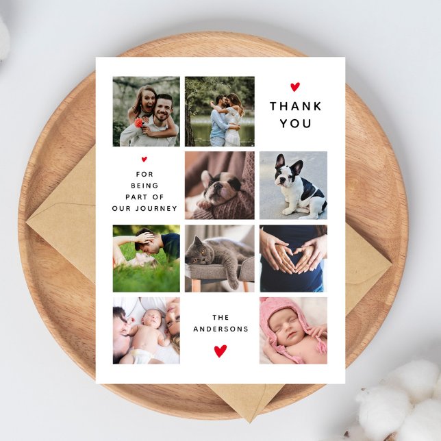 Modern 9 Photo Collage Nyfödd bebis Family Tack (Skapare uppladdad)