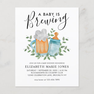 Modern A Baby är Beer Flaska Baby Shower I