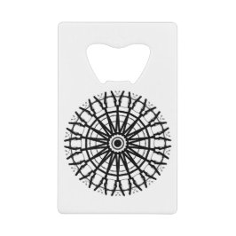 MODERN _A kaleidoscope RO CIRCLE _FÄRG _BLACK Kreditkort Flasköppnare