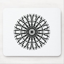 MODERN _A kaleidoscope RO CIRCLE _FÄRG _BLACK Musmatta