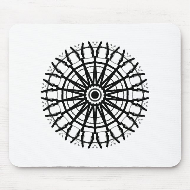 MODERN _A kaleidoscope RO CIRCLE _FÄRG _BLACK Musmatta (Framsidan)