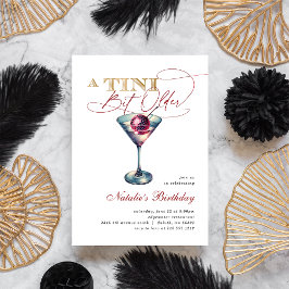 Modern A Tini Bit Older Martini Cherry Birthday Inbjudningar