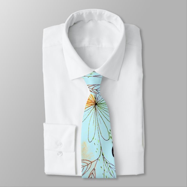 Modern Abstrac Business Mönster Blue Gult Slips (Bunden)