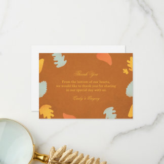 Modern Abstract Autumn Appreciation Tack Kort