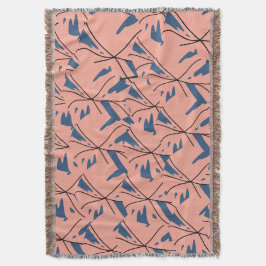 Modern Abstract Blue & Pink Geometric Pattern Flee Filt