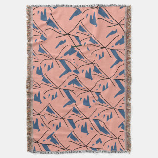 Modern Abstract Blue & Pink Geometric Pattern Flee Filt