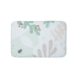 Modern Abstract Botanical Yellow Billy Button Badrumsmatta