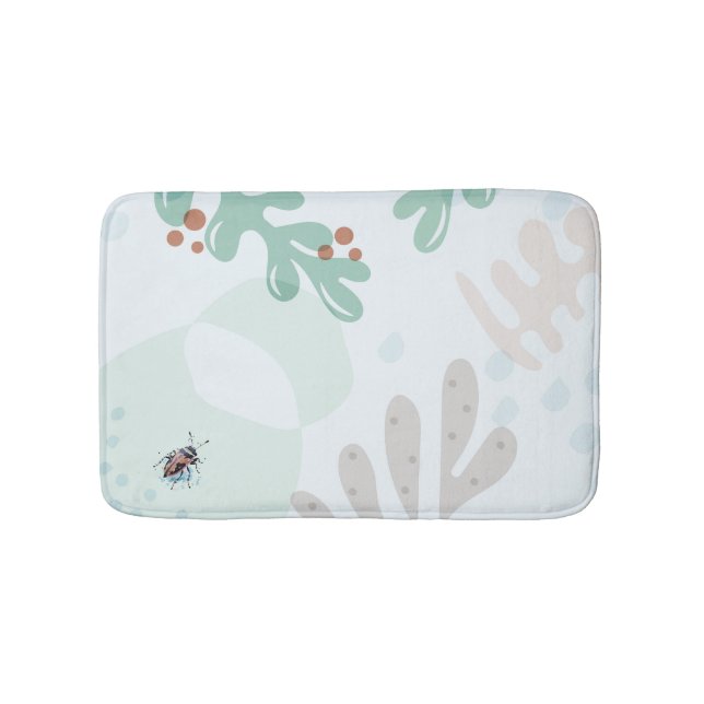 Modern Abstract Botanical Yellow Billy Button Badrumsmatta (Framsidan)