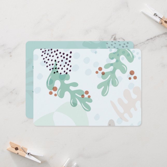 Modern Abstract Botanical Yellow Billy Button Inbjudningar (Fram/Back In Situ)